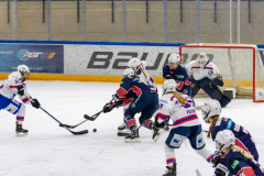 Deutsche Frauen Eishockey Bundesliga - Final-Four-Turnier - Eisbären Juniors Berlin vs ESC Planegg am 14.03.2021 in Füssen, Bundesleistungszentrum für Eishockey und Curling, Am Eisstadion 1, 87629 Füssen, Deutschland, Photo: Michael Kahms @MIKAH-Fotografie.de