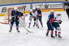Deutsche Frauen Eishockey Bundesliga - Final-Four-Turnier - Eisbären Juniors Berlin vs ESC Planegg am 14.03.2021 in Füssen, Bundesleistungszentrum für Eishockey und Curling, Am Eisstadion 1, 87629 Füssen, Deutschland, Photo: Michael Kahms @MIKAH-Fotografie.de