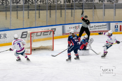 Deutsche Frauen Eishockey Bundesliga - Final-Four-Turnier - Eisbären Juniors Berlin vs ESC Planegg am 14.03.2021 in Füssen, Bundesleistungszentrum für Eishockey und Curling, Am Eisstadion 1, 87629 Füssen, Deutschland, Photo: Michael Kahms @MIKAH-Fotografie.de