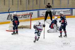 Deutsche Frauen Eishockey Bundesliga - Final-Four-Turnier - Eisbären Juniors Berlin vs ESC Planegg am 14.03.2021 in Füssen, Bundesleistungszentrum für Eishockey und Curling, Am Eisstadion 1, 87629 Füssen, Deutschland, Photo: Michael Kahms @MIKAH-Fotografie.de