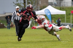 Regionalliga Süd - Fursty Razorbacks vs. Burghausen Crusadors am 12.05.2019 in Fürstenfeldbruck, Sportplatz "Auf der Lände", Deutschland, Photo: Michael Kahms @MIKAH-Fotografie.de