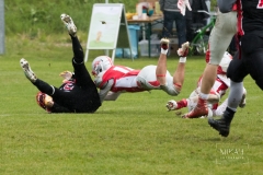 Regionalliga Süd - Fursty Razorbacks vs. Burghausen Crusadors am 12.05.2019 in Fürstenfeldbruck, Sportplatz "Auf der Lände", Deutschland, Photo: Michael Kahms @MIKAH-Fotografie.de